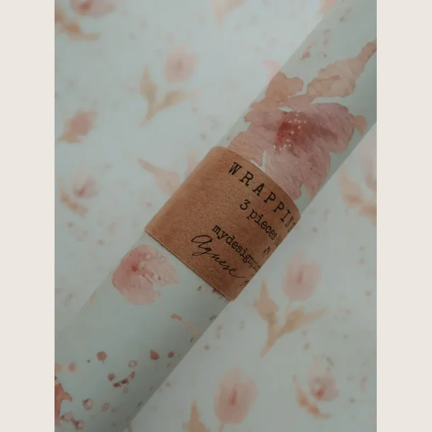 Gavepapir lyser�de tulipaner - 3 ark