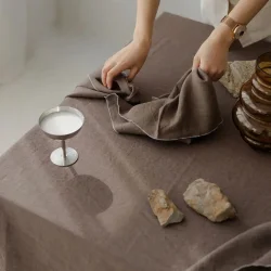 H�r servietter med kontrast - Sten-Kakao