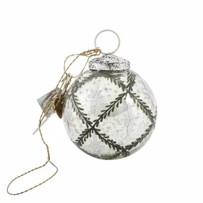 Julekugle med stjerne og gran