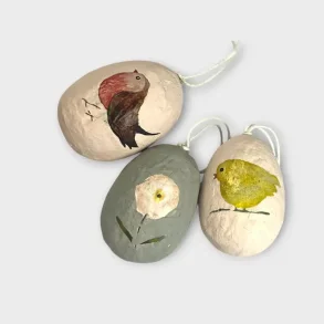 P�ske�g med fugle - lyser�de 